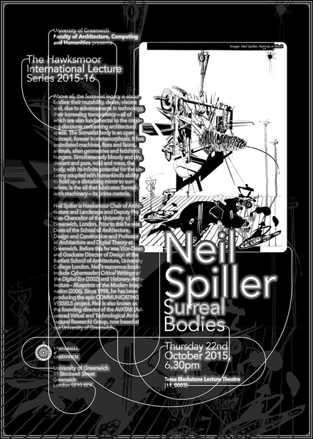 Surreal Bodies :: Neil Spiller :: The Hawksmoor International Lecture Series&nbsp;2015-16